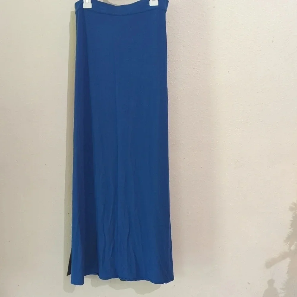 Vintage silk Italy from button high waist maxi skirt jewel tone womens - Picture 6 of 9